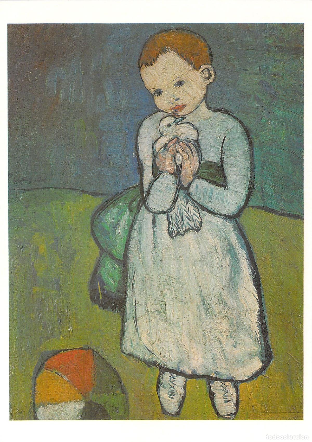 Postales: Postal de Arte Picasso: Ni&ntilde;o con Paloma - The National Gallery