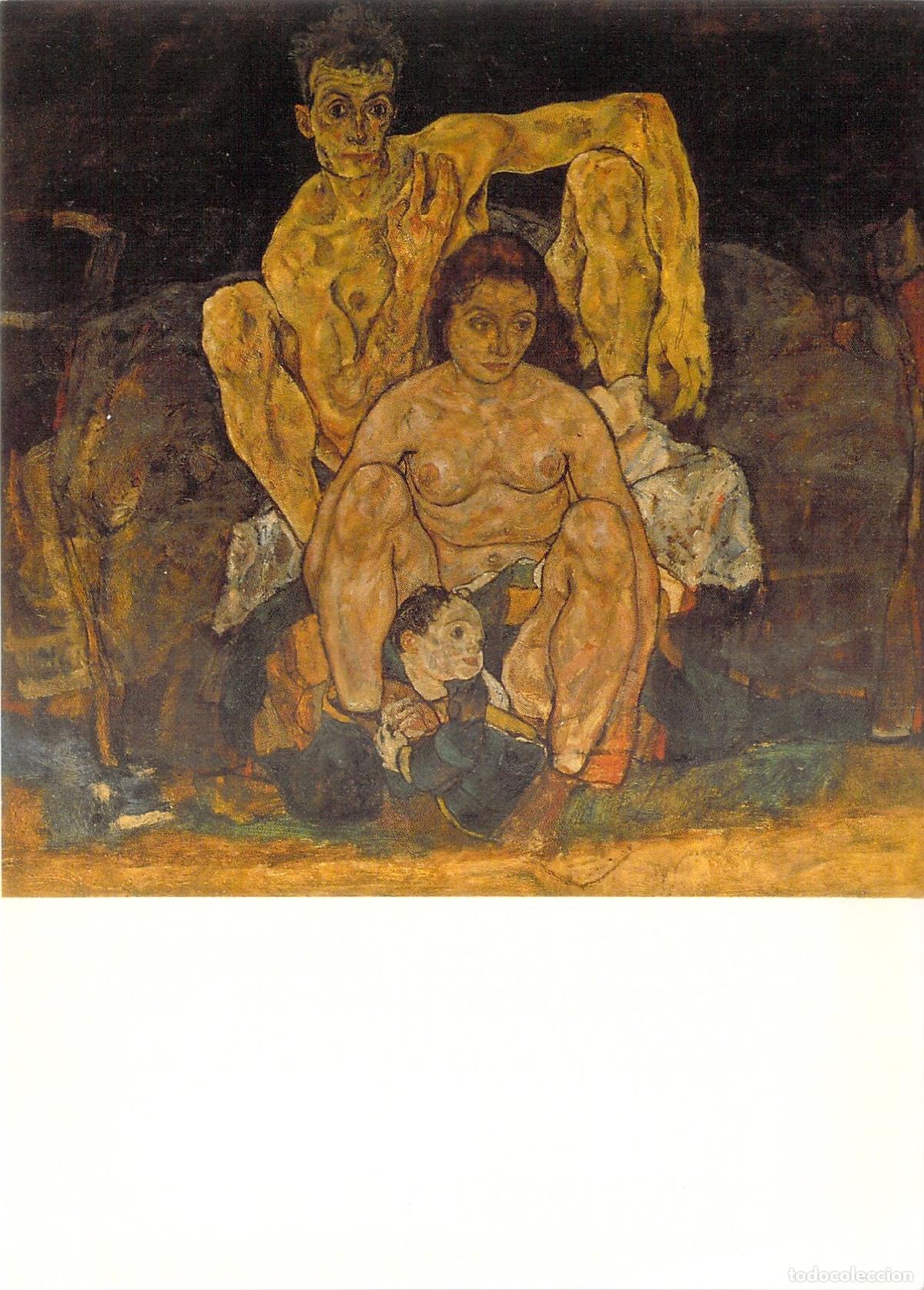 Postales: Postal de Arte Egon Schiele Die Familie Galer&iacute;a Belvedere Viena