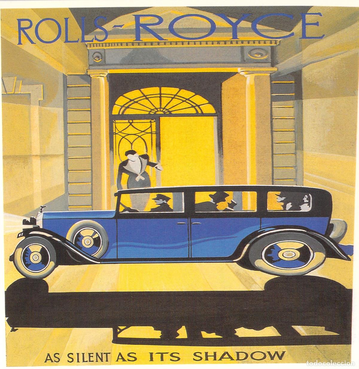 Postales: Postal de Colecci&oacute;n Rolls-Royce - Publicidad de Coche Cl&aacute;sico