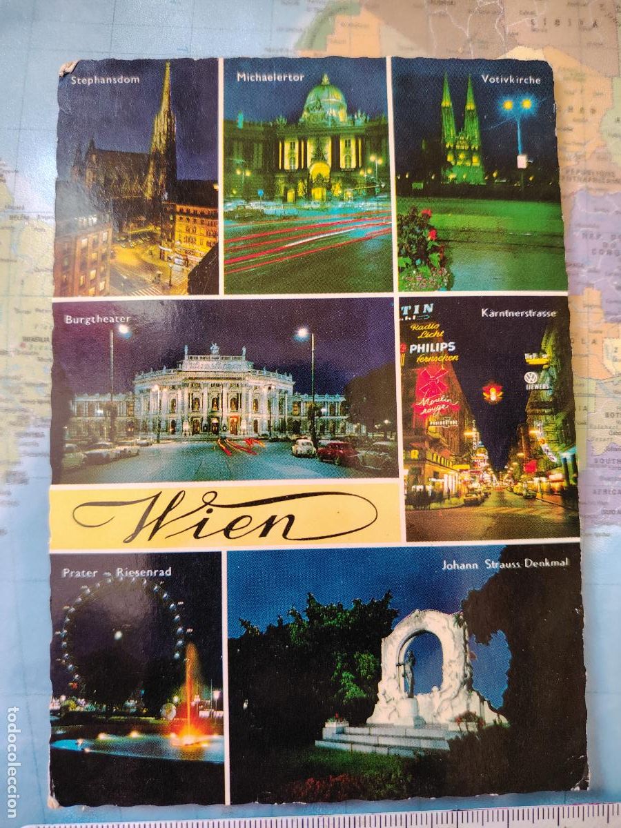 Postales: postal varias vistas de Viena - Austria