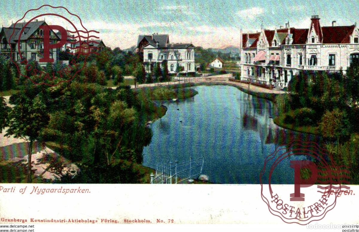 Postales: PARTI AF NYGAARDSPARKEN BERGEN NORWAY NORUEGA NORGE NORVEGE