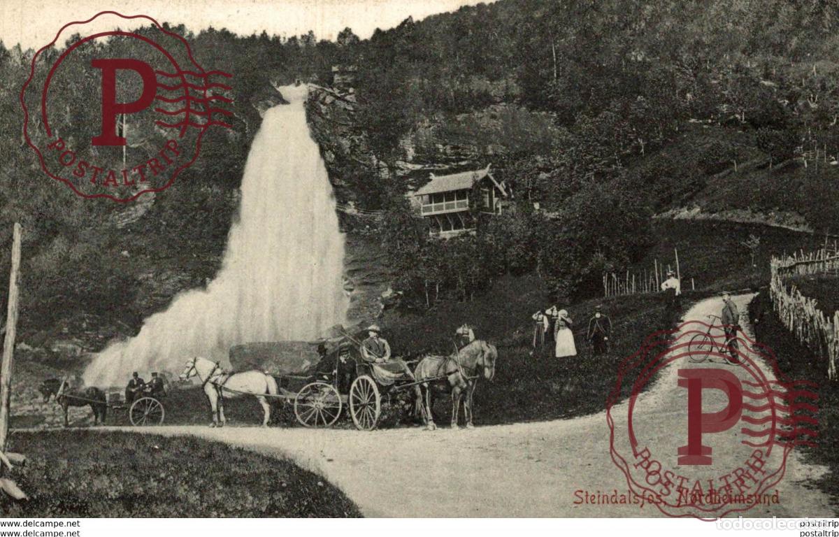 Postcards: STEINDALSFOS NORDHEIMSUND NORWAY NORUEGA NORGE NORVEGE