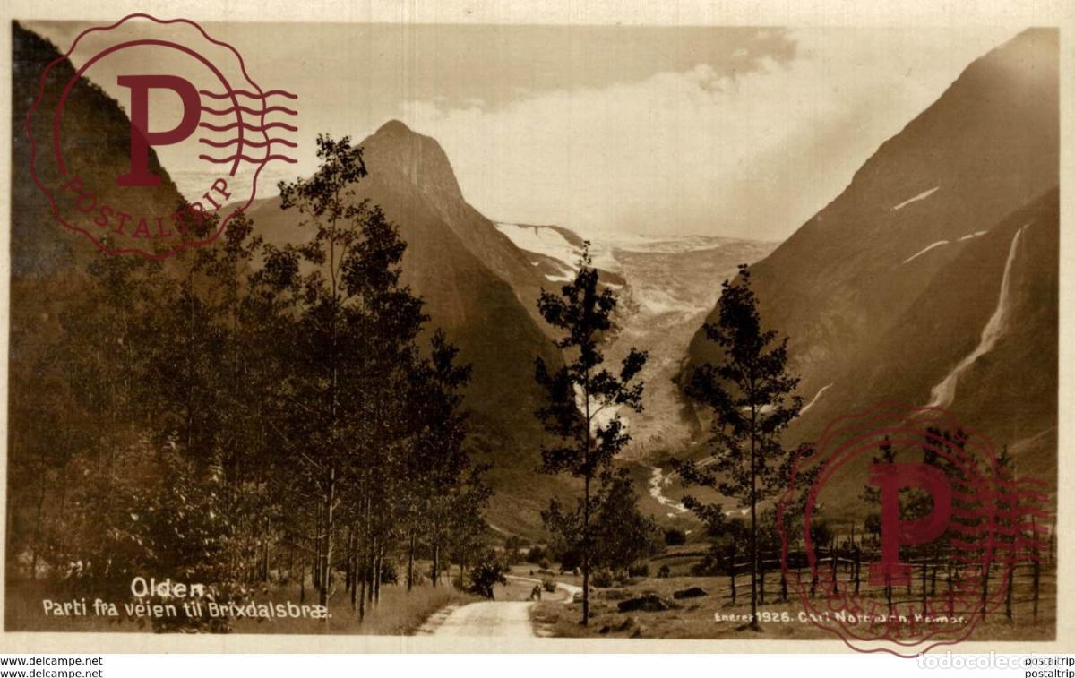 Postcards: OLDEN PARTI FRA VEIEN TIL BRIXDALSBRAE