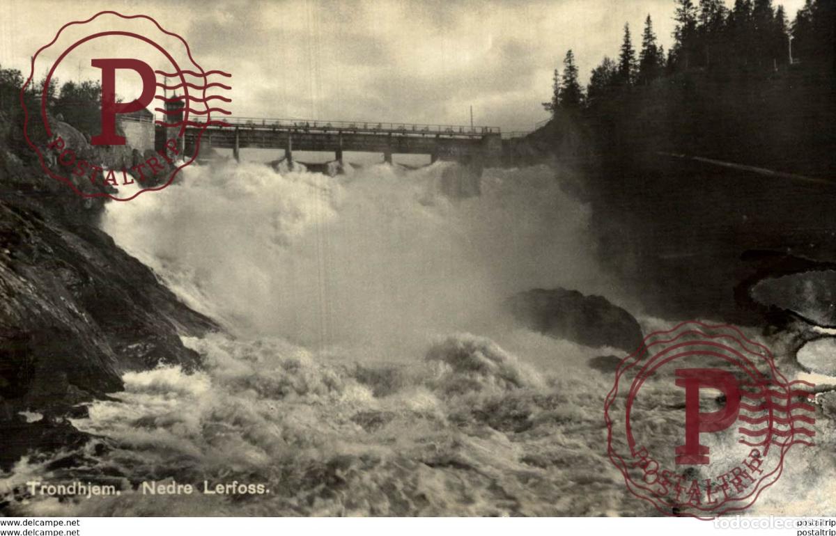 Postcards: TRONDHJEM. NEDRE LERFOSS