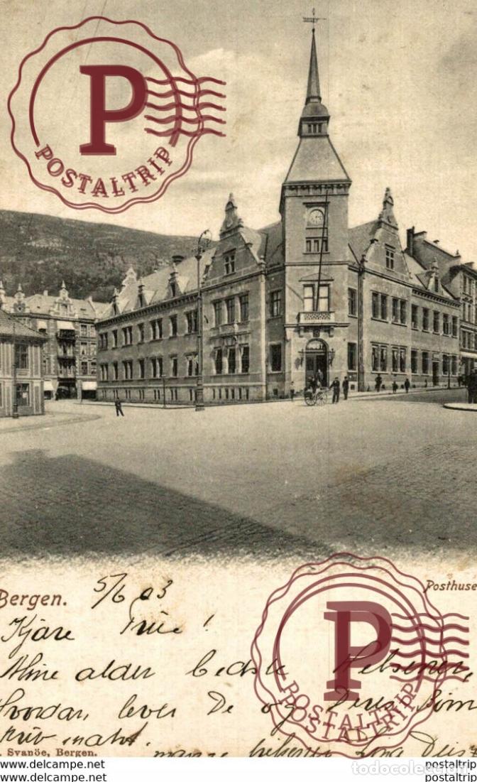 Postcards: BERGEN POSTHUSET Norwegen NORWAY NORUEGA NORGE NORVEGE