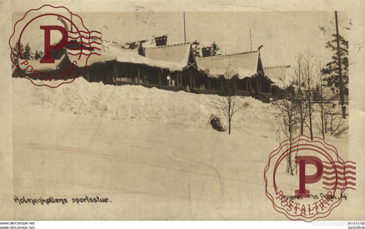 Postales: NORUEGA NORWAY NORGE. HOLMENKOLLENS SPORTSSTUE KRISTIANIA. - REAL PHOTO