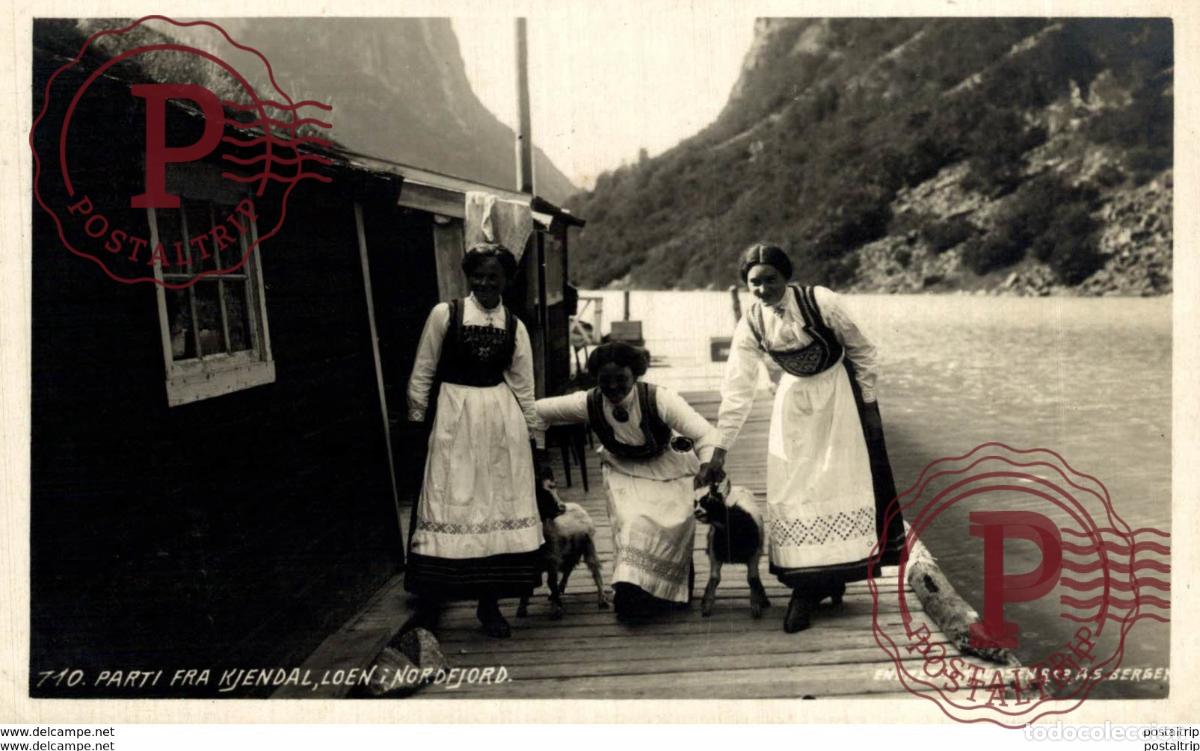 Postales: NORUEGA NORWAY NORGE. Nordfjord Parti Fra Kjendal Loen. - REAL PHOTO