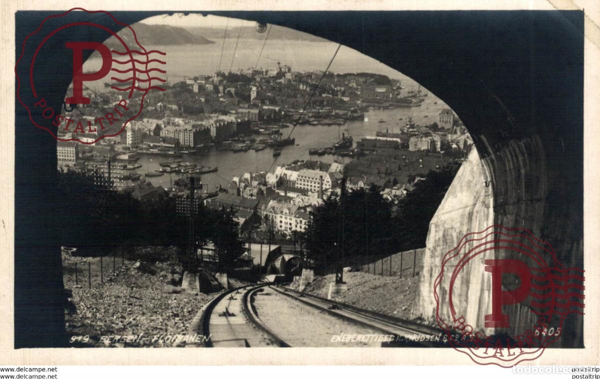 Cartes Postales: Bergen; Fl&oslash;ibanen. NORUEGA NORWAY NORGE. BERGEN - VED BYPARKEN