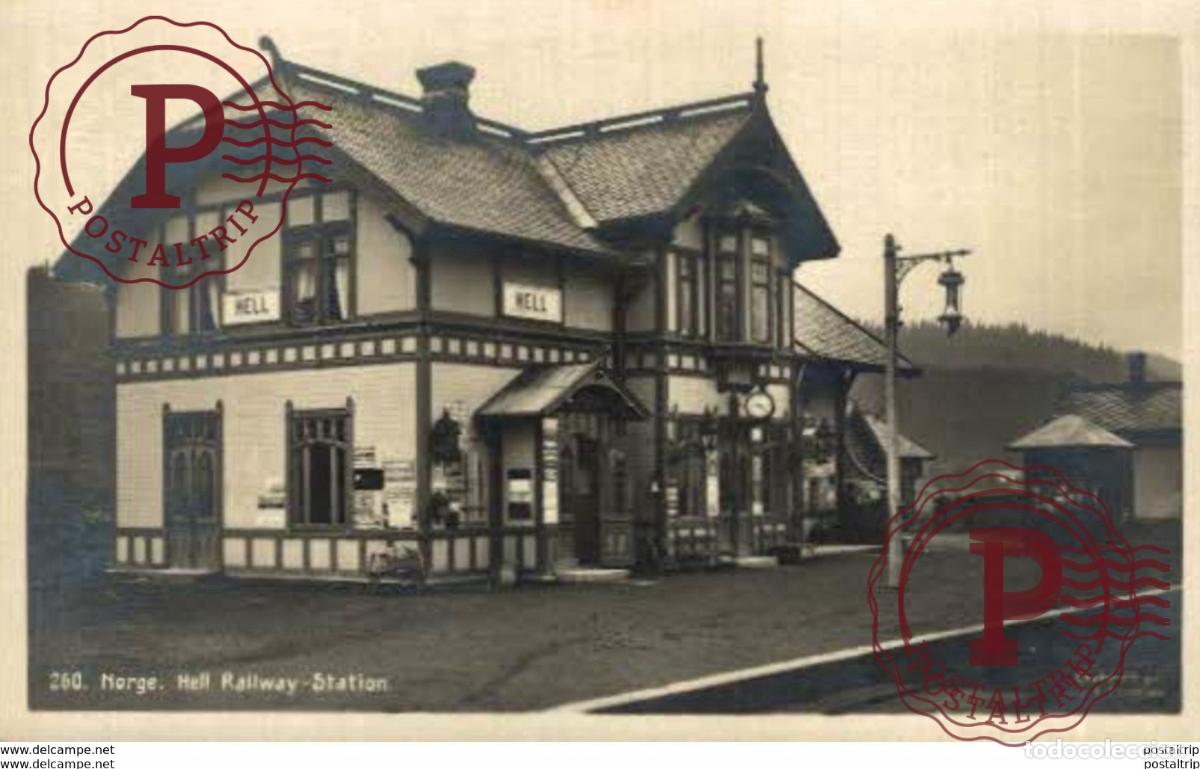 Postales: NORUEGA NORWAY NORGE. HELL RAILWAY STATION. - REAL PHOTO