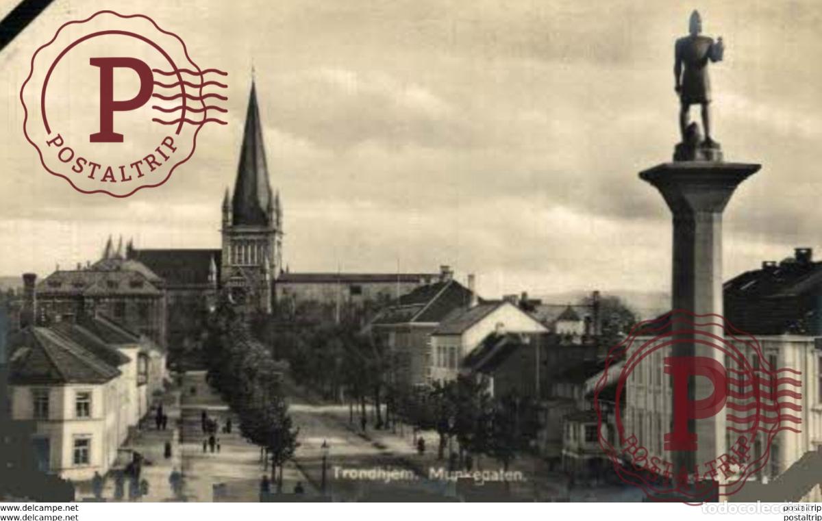 Postales: NORUEGA NORWAY NORGE. TRONDHJEM MUNKEGATEN