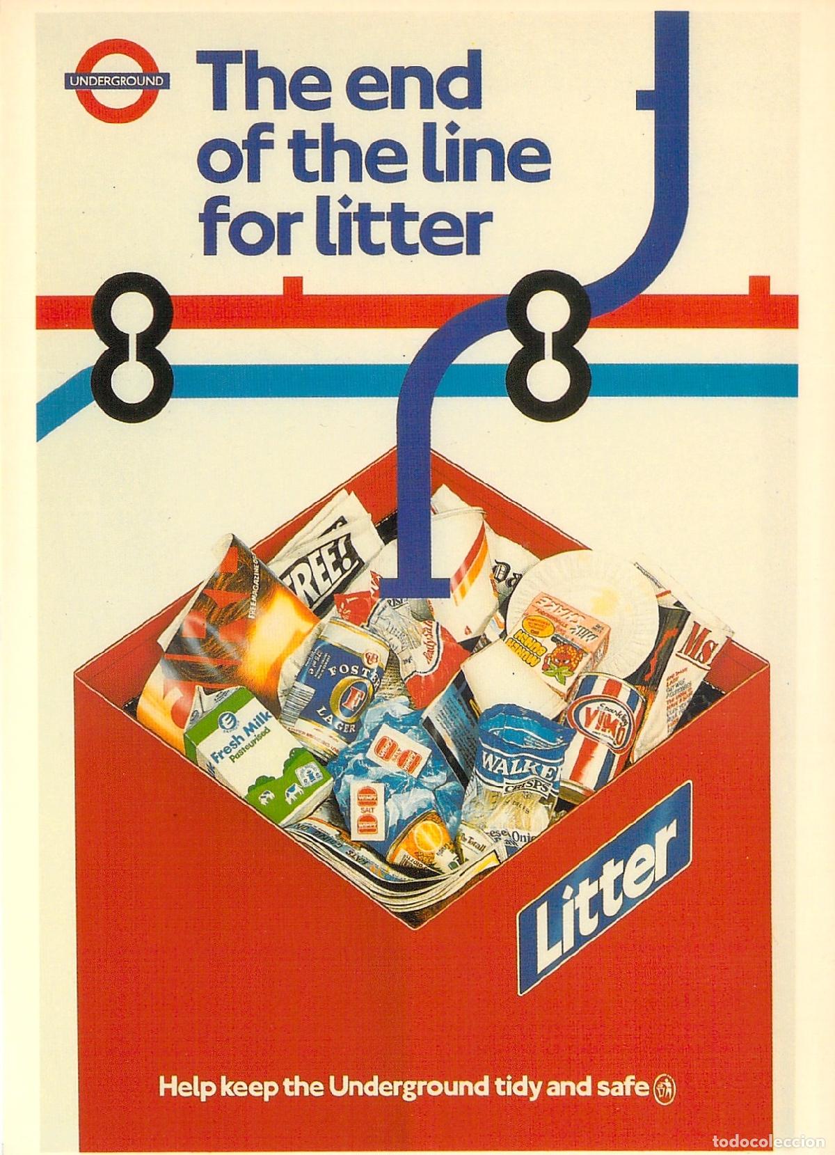 Postales: Postal Cartel del Metro de Londres El Fin de la Basura