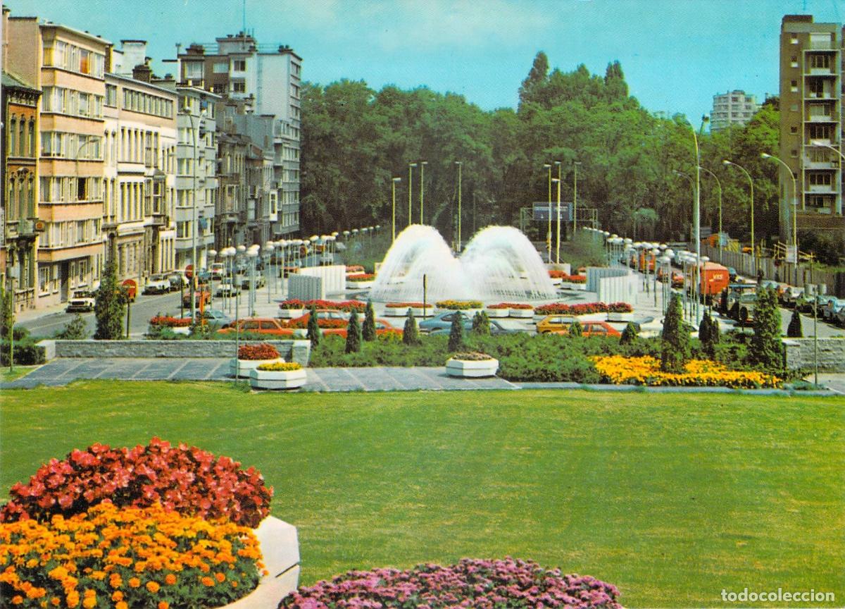 Postales: Postal de Lieja B&eacute;lgica - Parque y Fuente Santa Mar&iacute;a