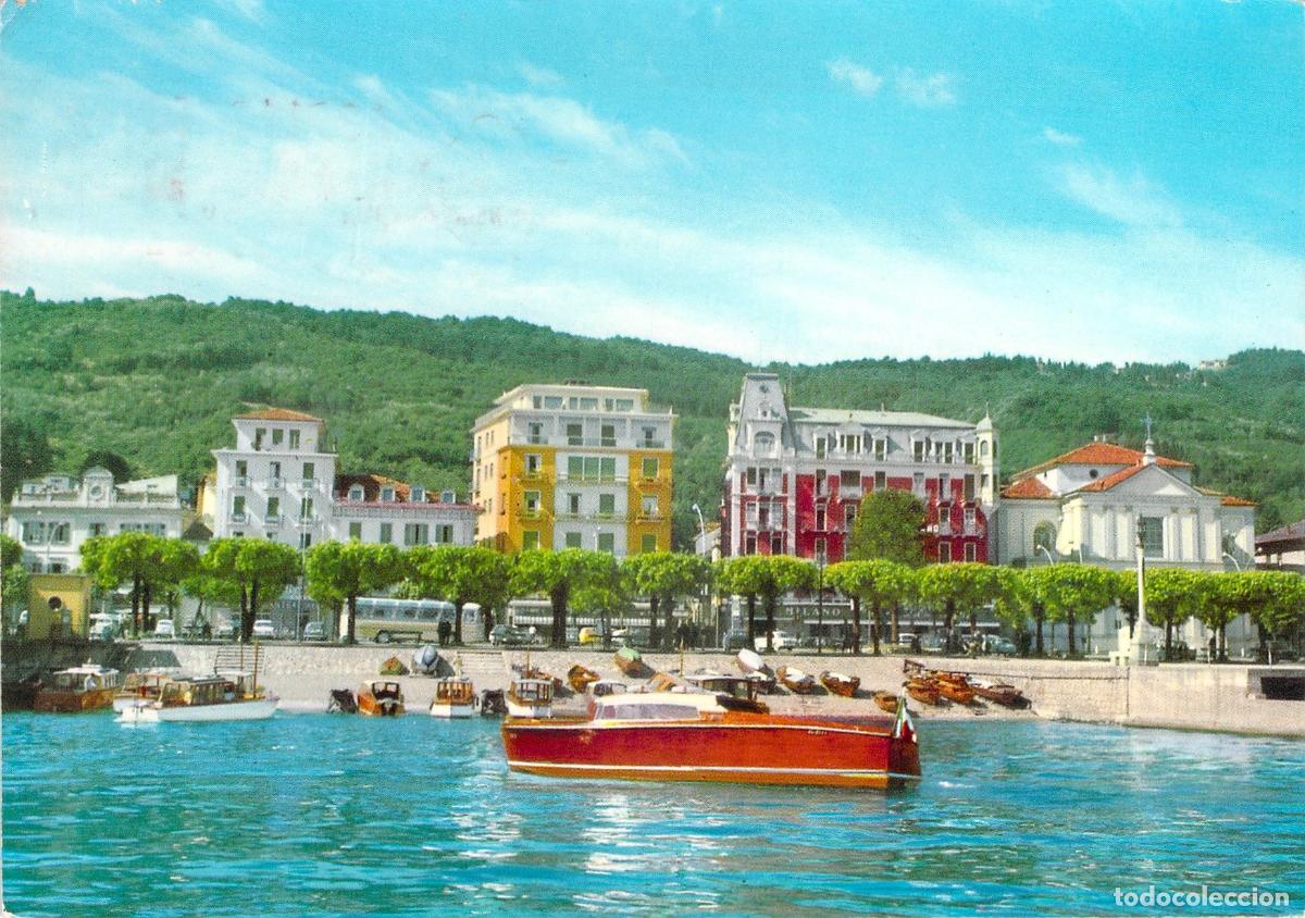 Postales: Postal de Stresa, Lago Maggiore, Italia con barcos y edificios