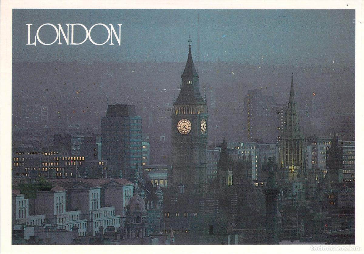 Postales: Postal de Londres con Vista Nocturna del Big Ben y Westminster