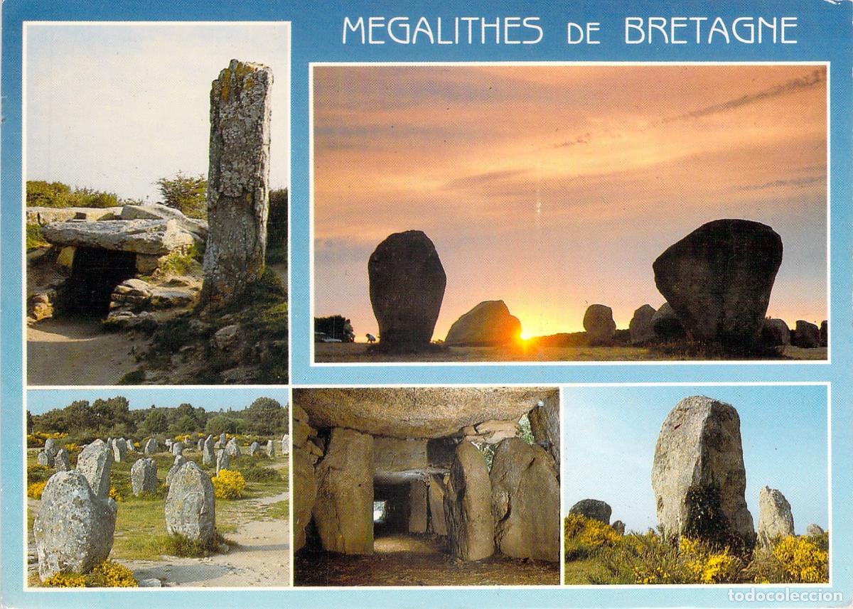Postales: Postal Megalitos de Breta&ntilde;a Francia Dolmen y Menhires