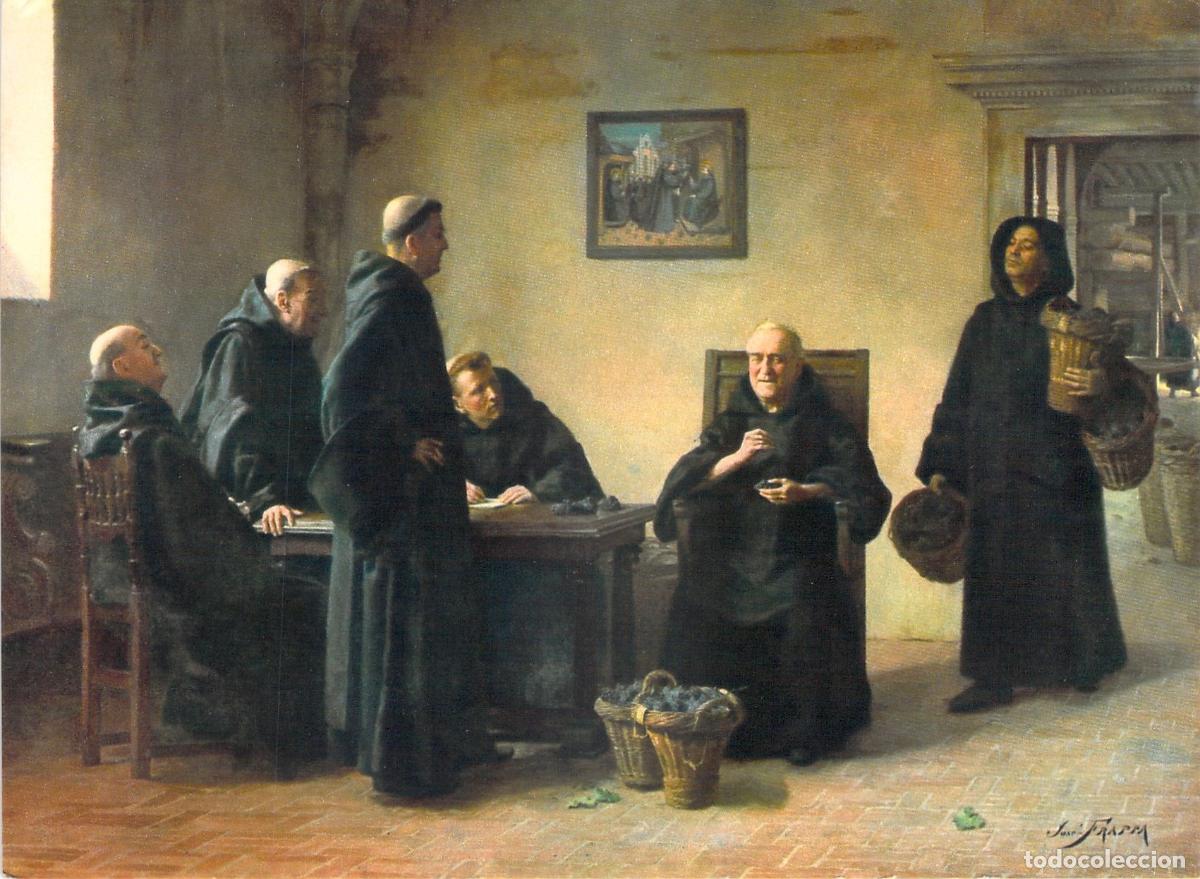 Postais: Postal Mo&euml;t & Chandon Dom P&eacute;rignon Catando Uvas Pintura Jos&eacute; Frappa