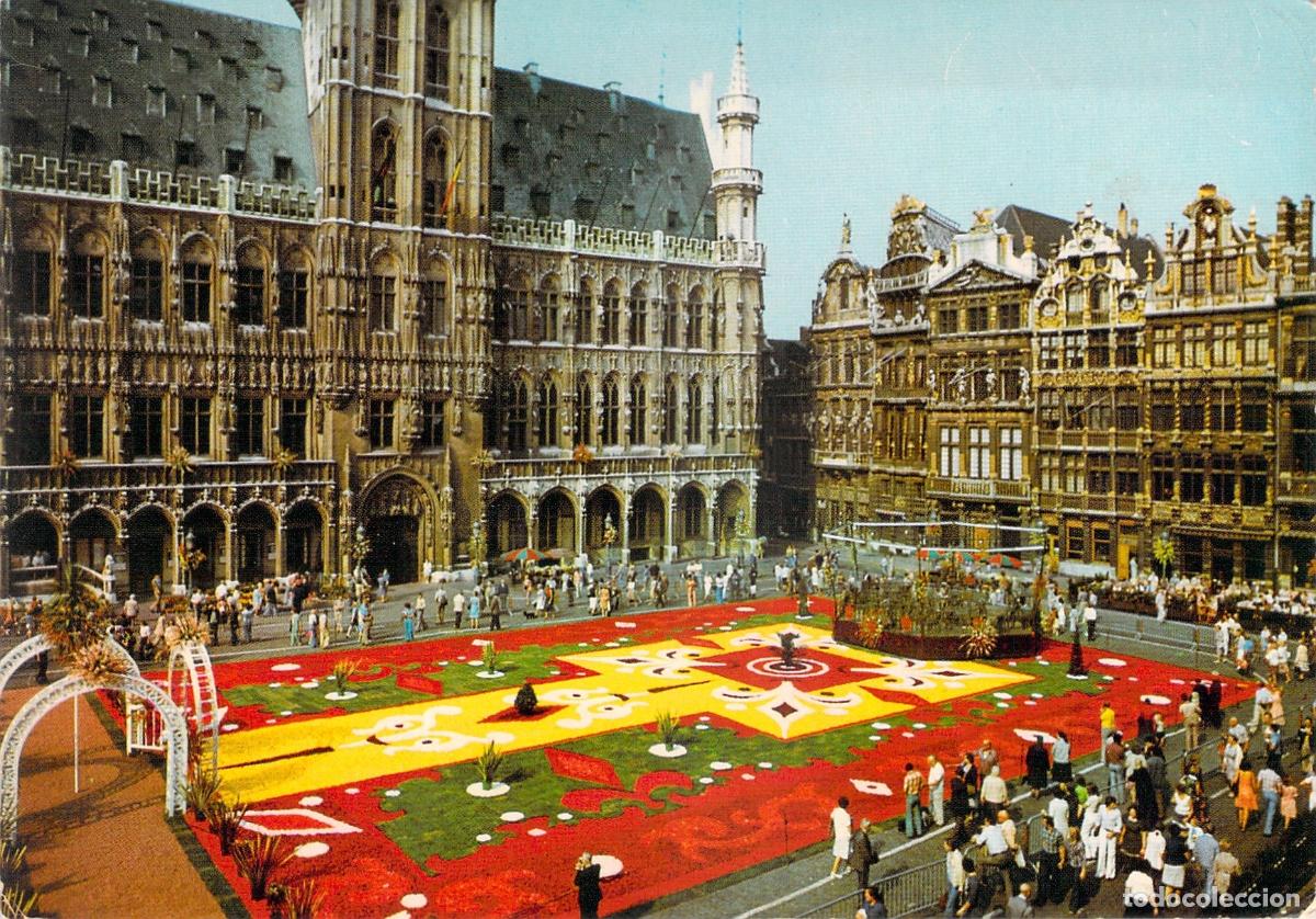 Postales: Postal de Bruselas, Alfombra de Flores en la Grand Place