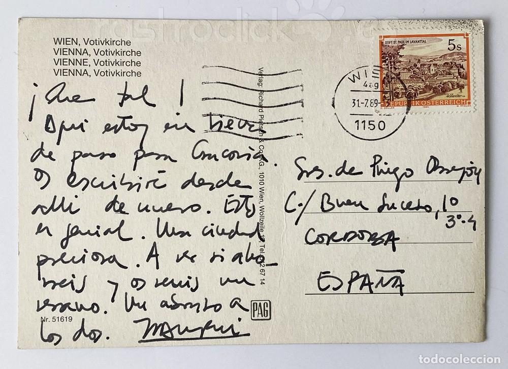 Postales: Postal de Viena circulada en 1989 - Foto 2