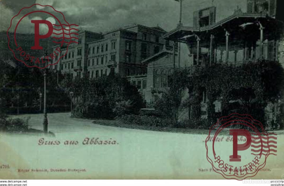 Postales: CROACIA CROATIE. GRUSS AUS ABBAZIA. HOTEL STEPHANIE