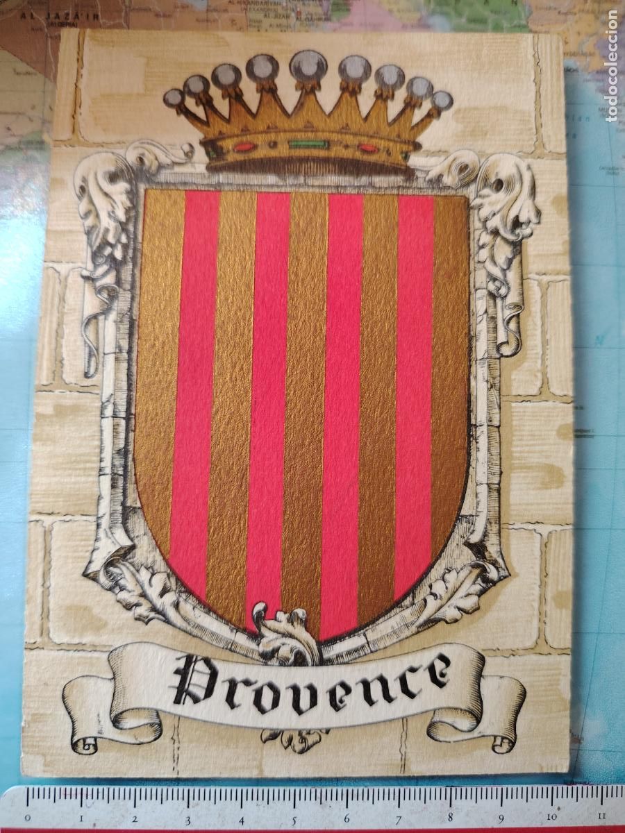 Postales: postal escudo de Provence - Provencia Francia 1955