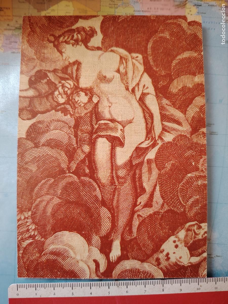 Postales: postal foto de tela de Jouy - Diana y Endymion - Manufacture de Nantes - Francia