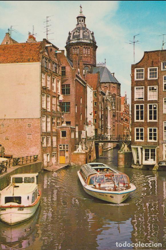 Postales: HOLANDA, AMSTERDAM, IGLESIA DE SAN NICOLAS - EURO COLOR CARDS N&ordm;731 - S/C