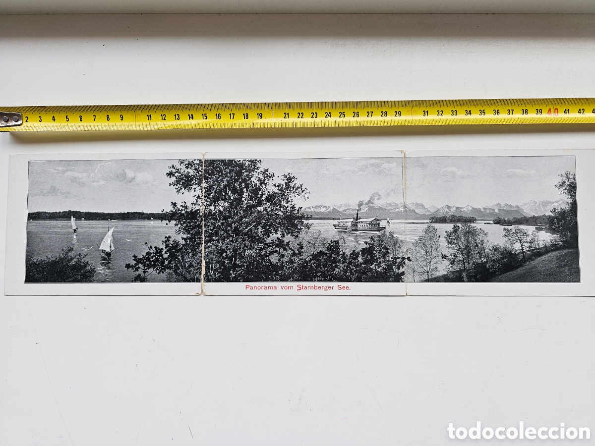 Postales: Antigua Postal Panor&aacute;mica Triple - Starnberger See (Alemania) - Circa 1900