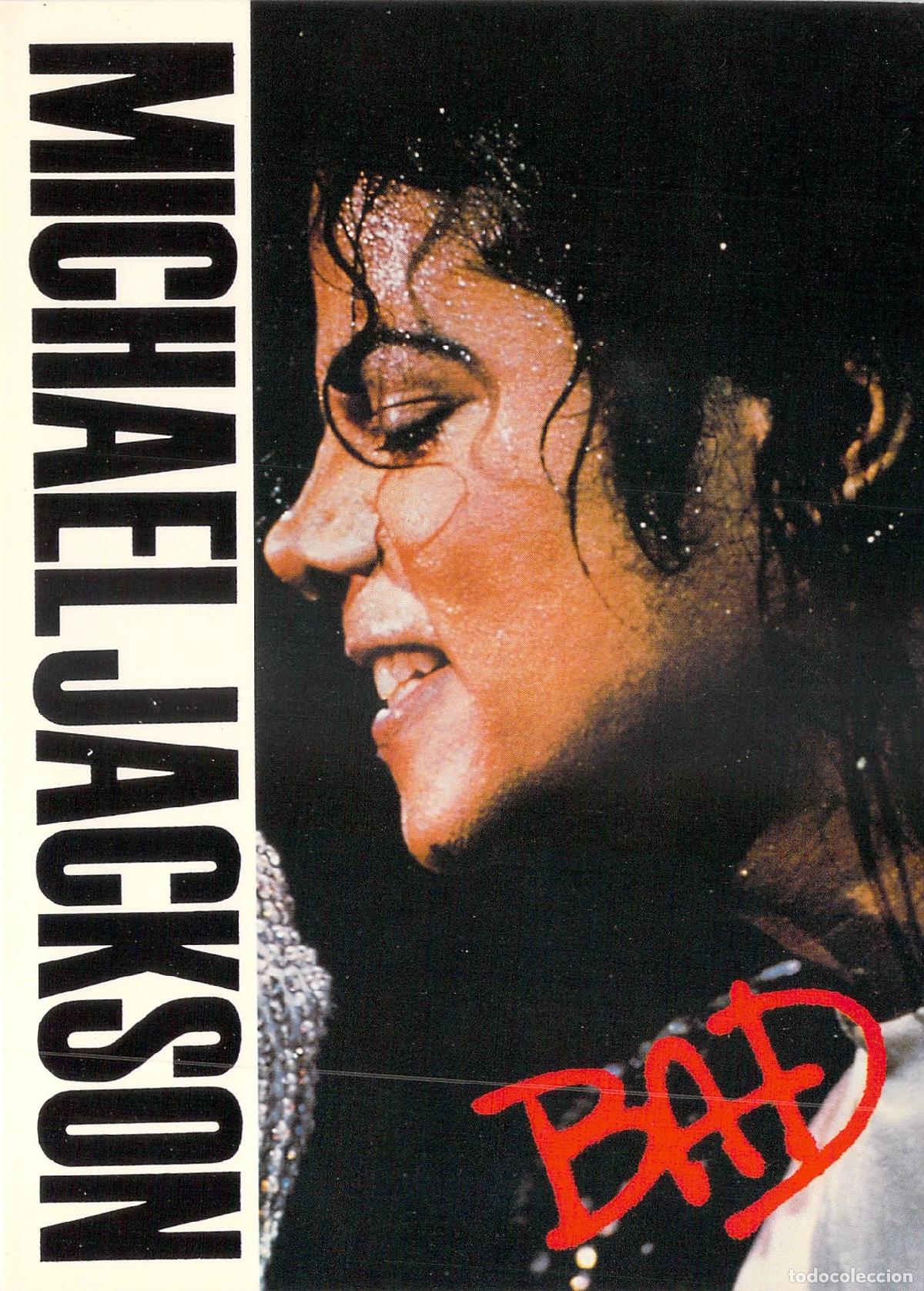 Postales: Postal de Michael Jackson Era Bad Coleccionismo Musical