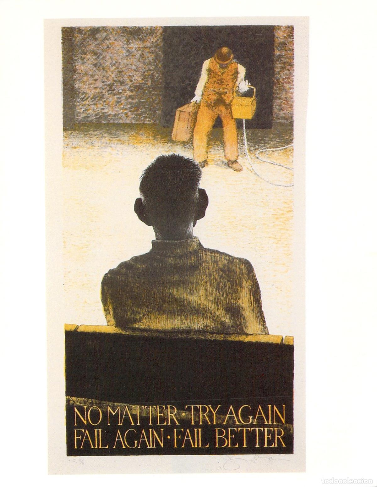 Postales: Postal Samuel Beckett Retrato de Tom Phillips National Portrait Gallery