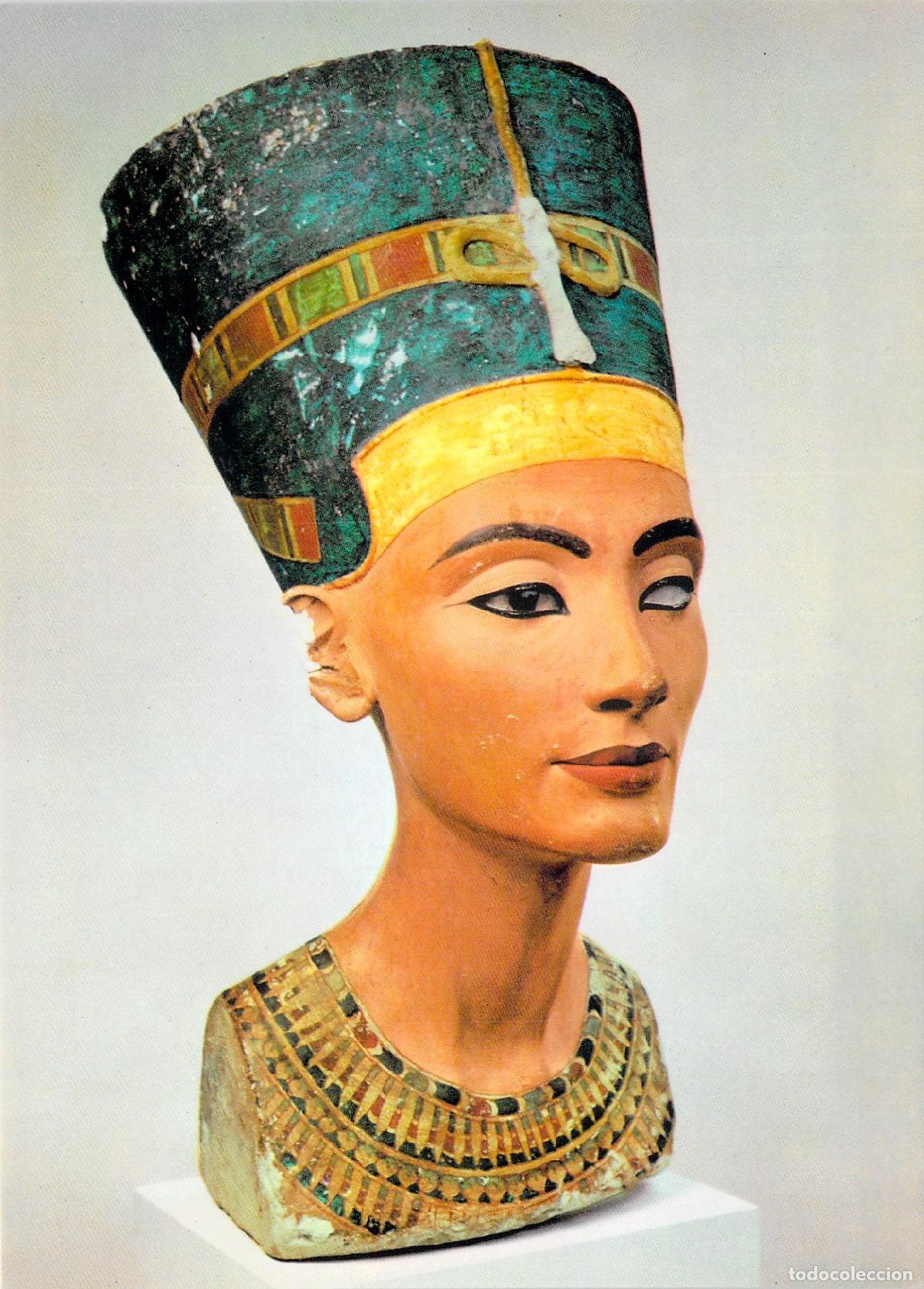 Postales: Postal Busto de la Reina Nefertiti Museo Egipcio de Berl&iacute;n