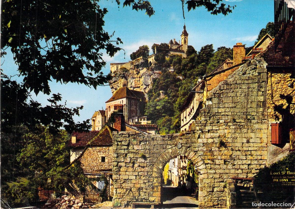 Postales: Postal de Rocamadour, Francia: Vista de la Porte du Figuier