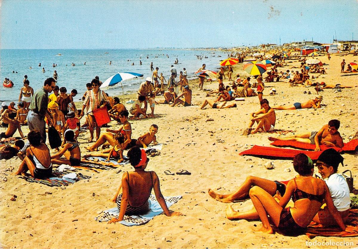 Cartes Postales: Postal de la Playa de S&egrave;te, Francia - Escena de Verano