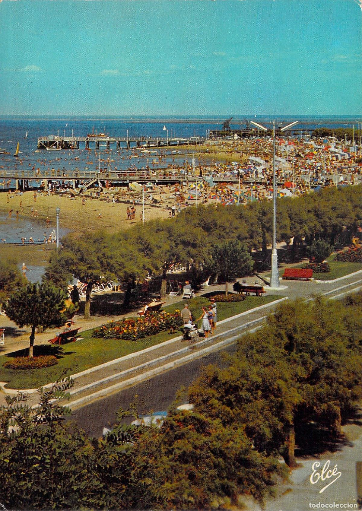 Cartes Postales: Postal de Arcachon, Francia - La Playa y los Muelles