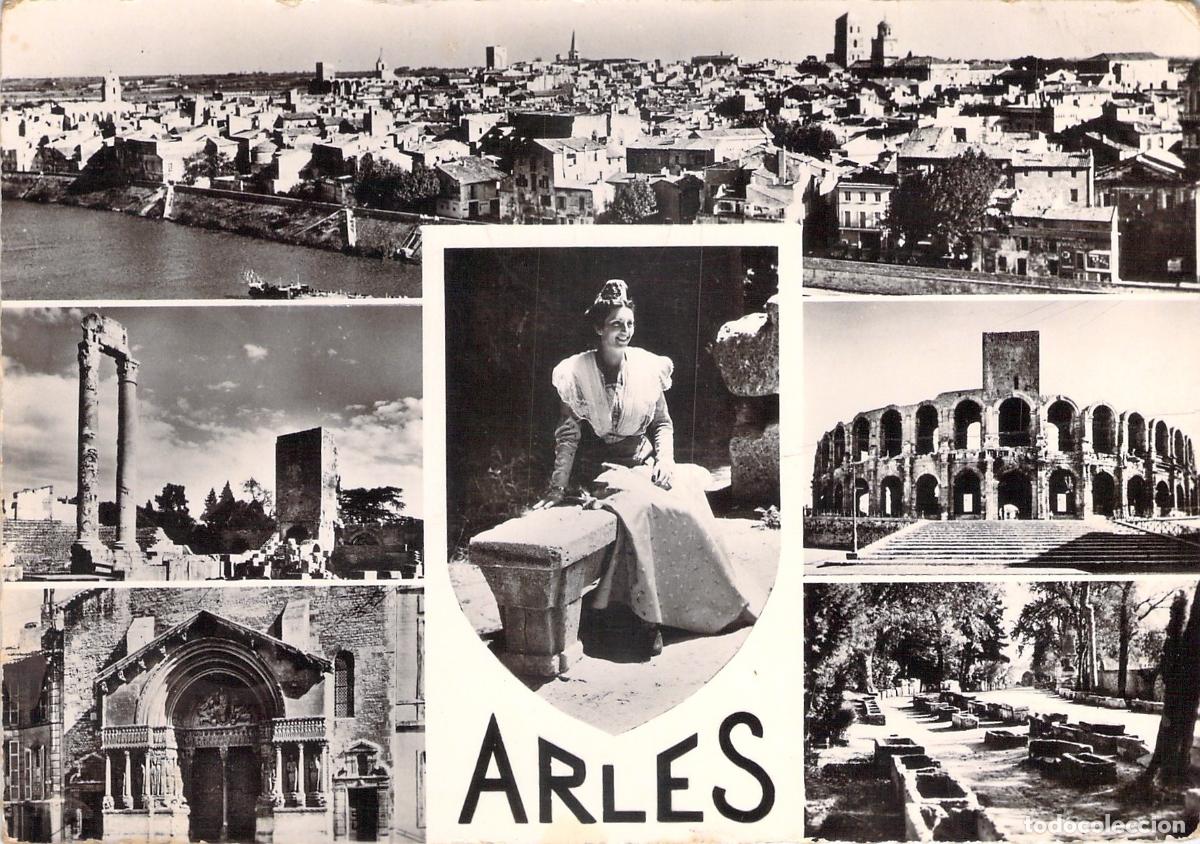Postales: Postal de Arles con Vistas Panor&aacute;micas y Monumentos Romanos