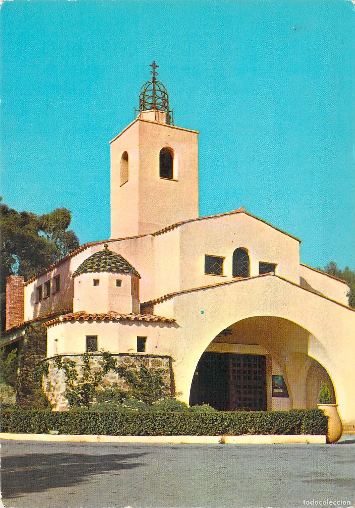 Postales: Postal de la Capilla del Pueblo Provenzal en Les Issambres, Francia