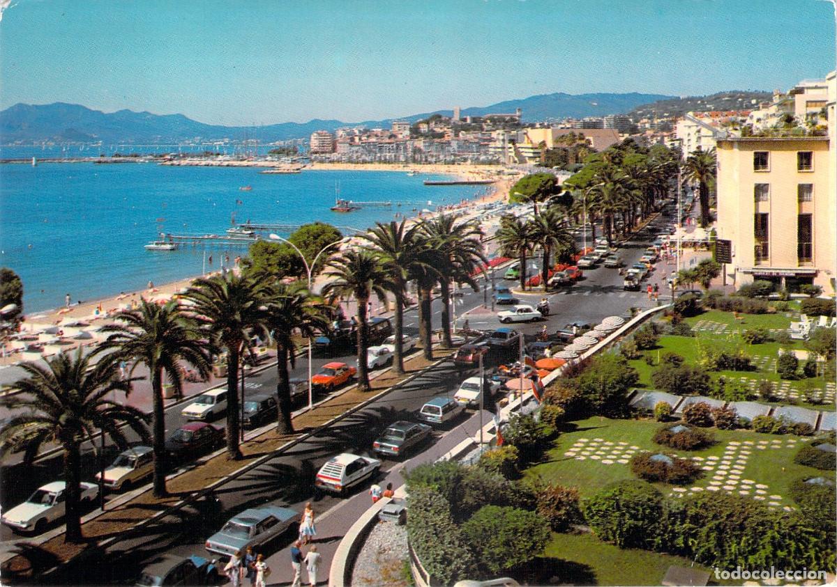 Postales: Postal Cannes, La Croisette y el Palacio de Festivales, Francia