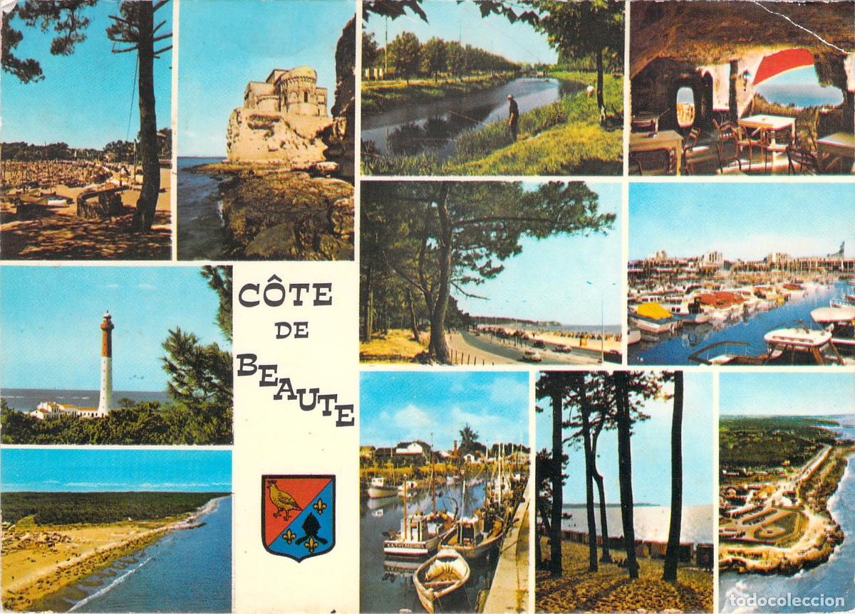 Cartes Postales: Postal Multivista de la C&ocirc;te de Beaut&eacute;, Charente-Maritime, Francia