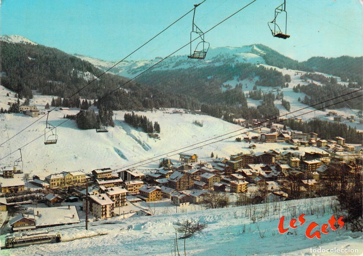 Cartoline: Postal de Les Gets, Alta Saboya, Estaci&oacute;n de Esqu&iacute; en Alpes Franceses
