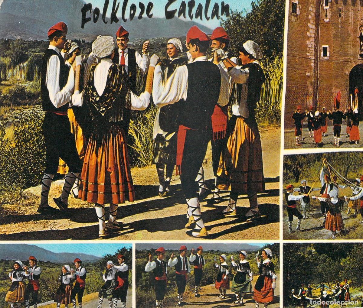 Cartoline: Postal de Folklore Catal&aacute;n, Baile de la Sardana en Roussillon