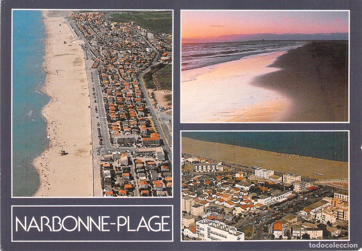 Postales: Postal de Narbonne-Plage, Francia - Vistas A&eacute;reas de la Costa y Playa