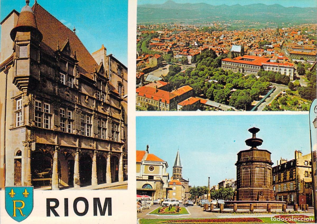 Cartoline: Postal de Riom, Puy-de-D&ocirc;me, Francia - Vistas M&uacute;ltiples