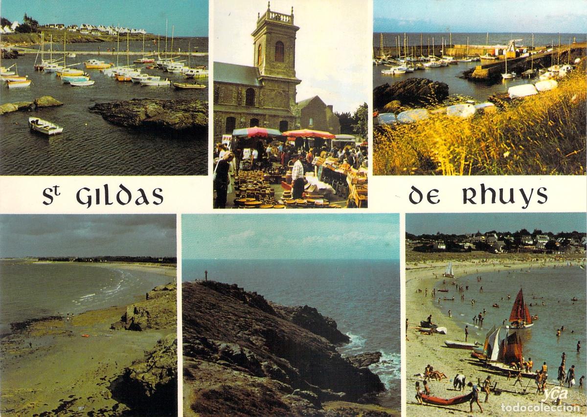 Postkarten: Postal de Saint Gildas de Rhuys, Breta&ntilde;a - Vistas M&uacute;ltiples