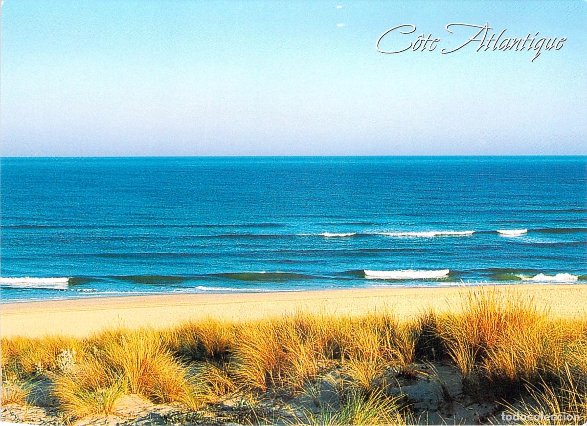 Postcards: Postal Tur&iacute;stica de la C&ocirc;te Atlantique Francia Paisaje de Playa