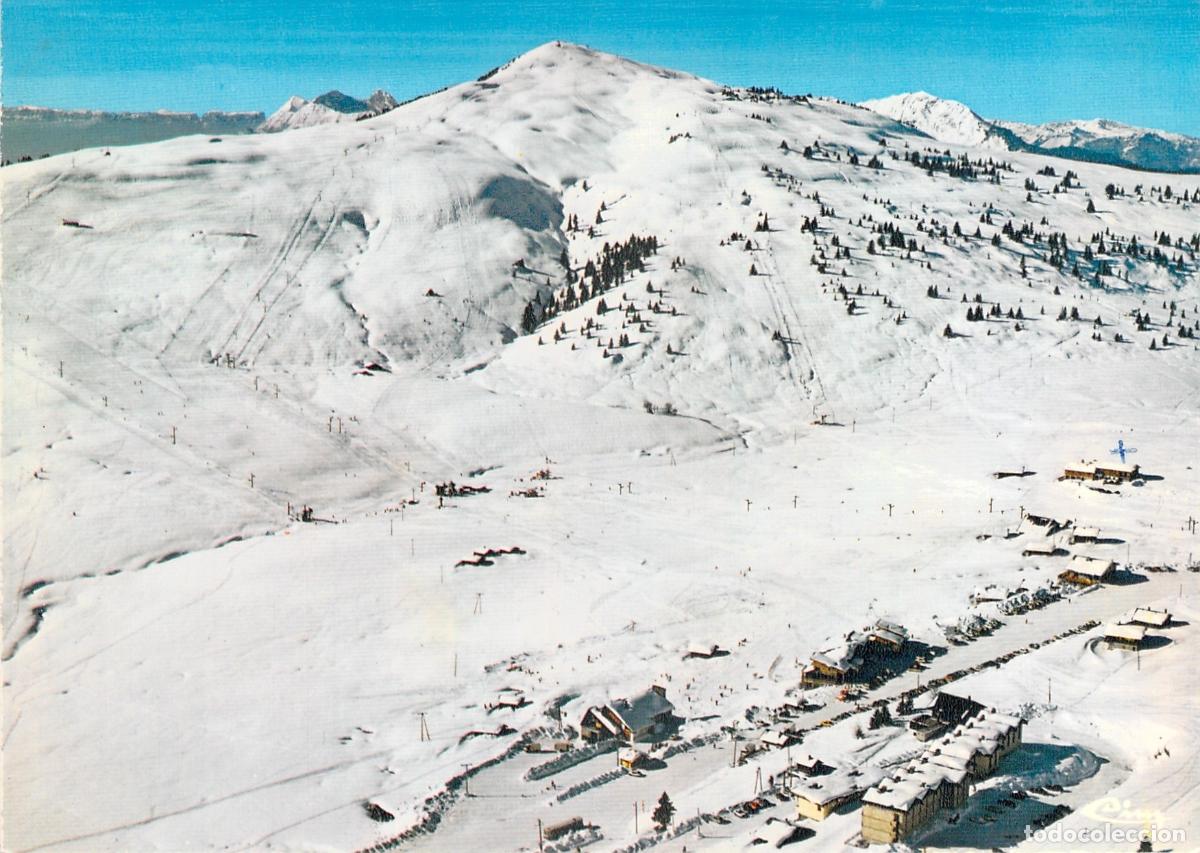 Postcards: Postal Col des Saisies Savoie Francia Vista A&eacute;rea Pistas de Bisanne