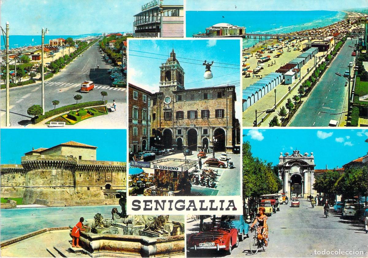 Cartoline: Postal Multi-vista de Senigallia, Italia - Paisajes y Playa