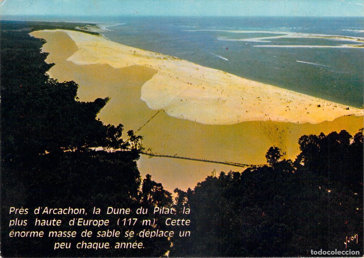 Cartoline: Tarjeta Postal de la Duna del Pilat, Bah&iacute;a de Arcachon, Francia