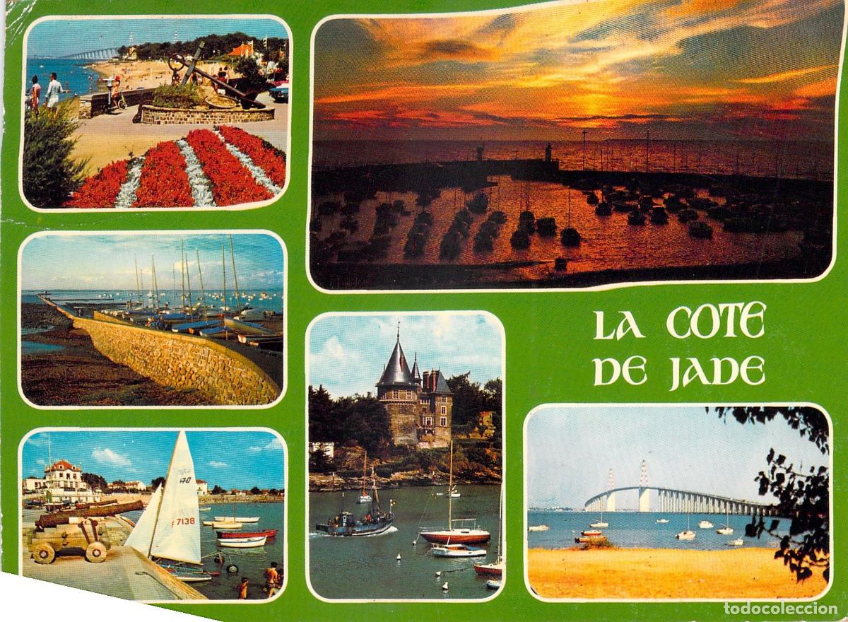 Cartoline: Postal Multi-vistas de La C&ocirc;te de Jade Francia y Saint-Nazaire