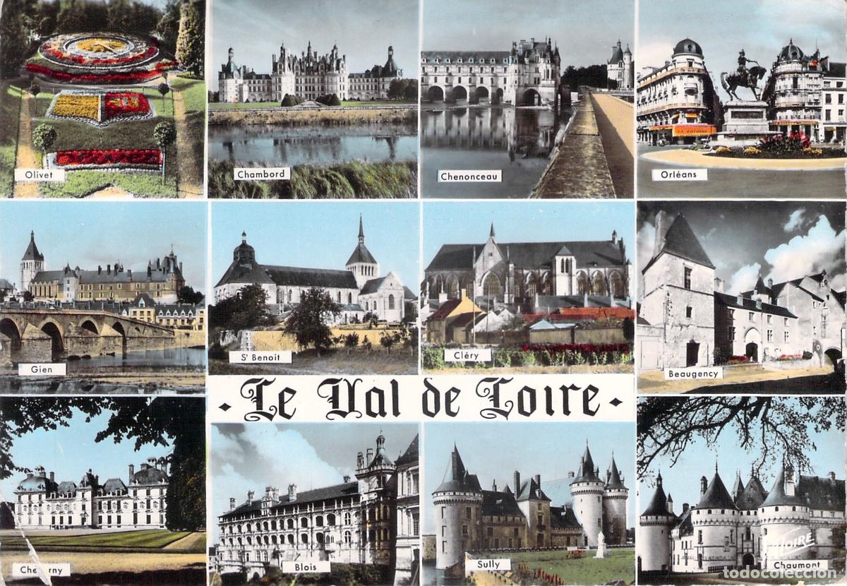Cartoline: Postal de los Castillos del Valle del Loira Francia Multivista