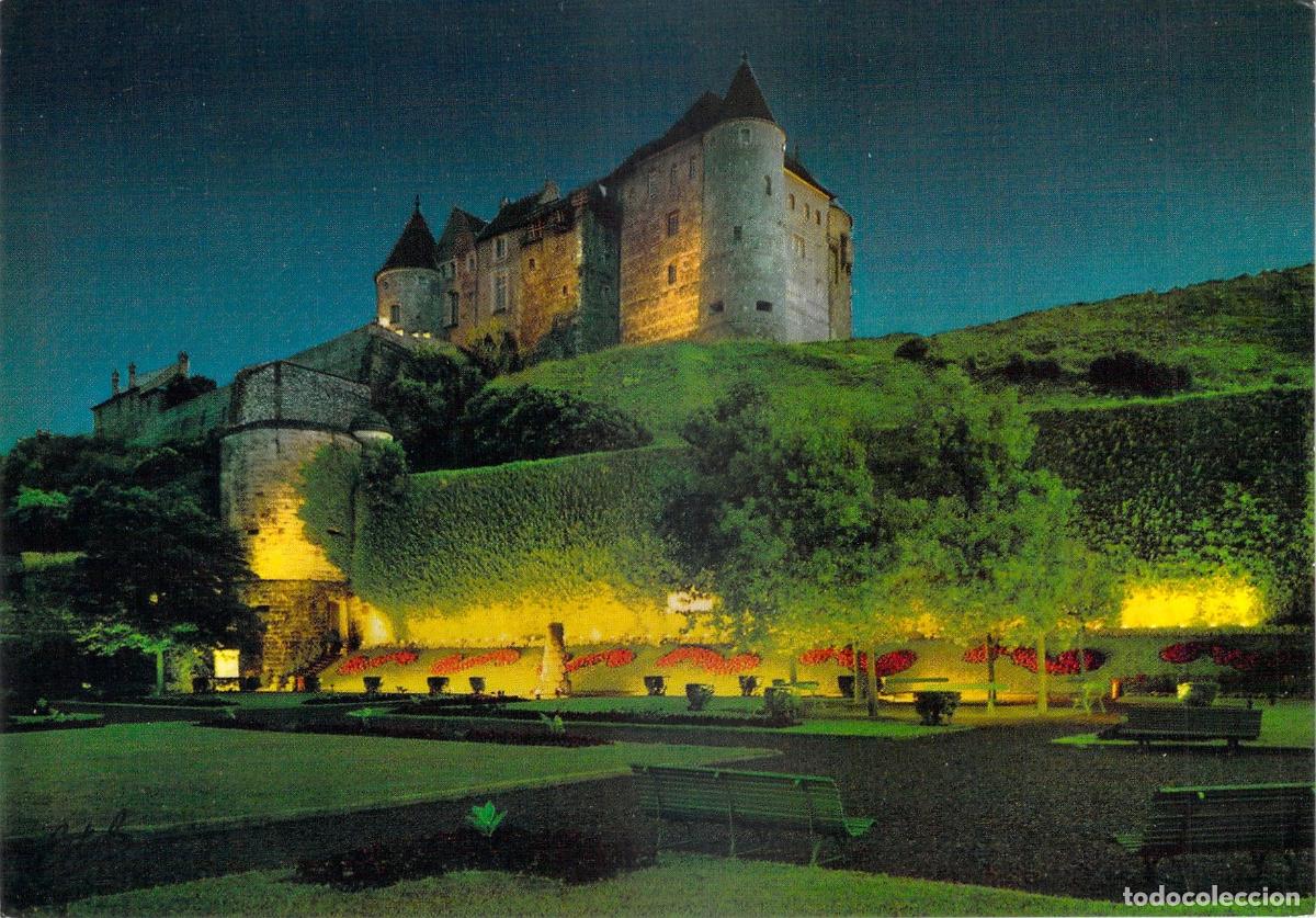 Postcards: Postal de Dieppe: El Castillo del Siglo XV iluminado de noche