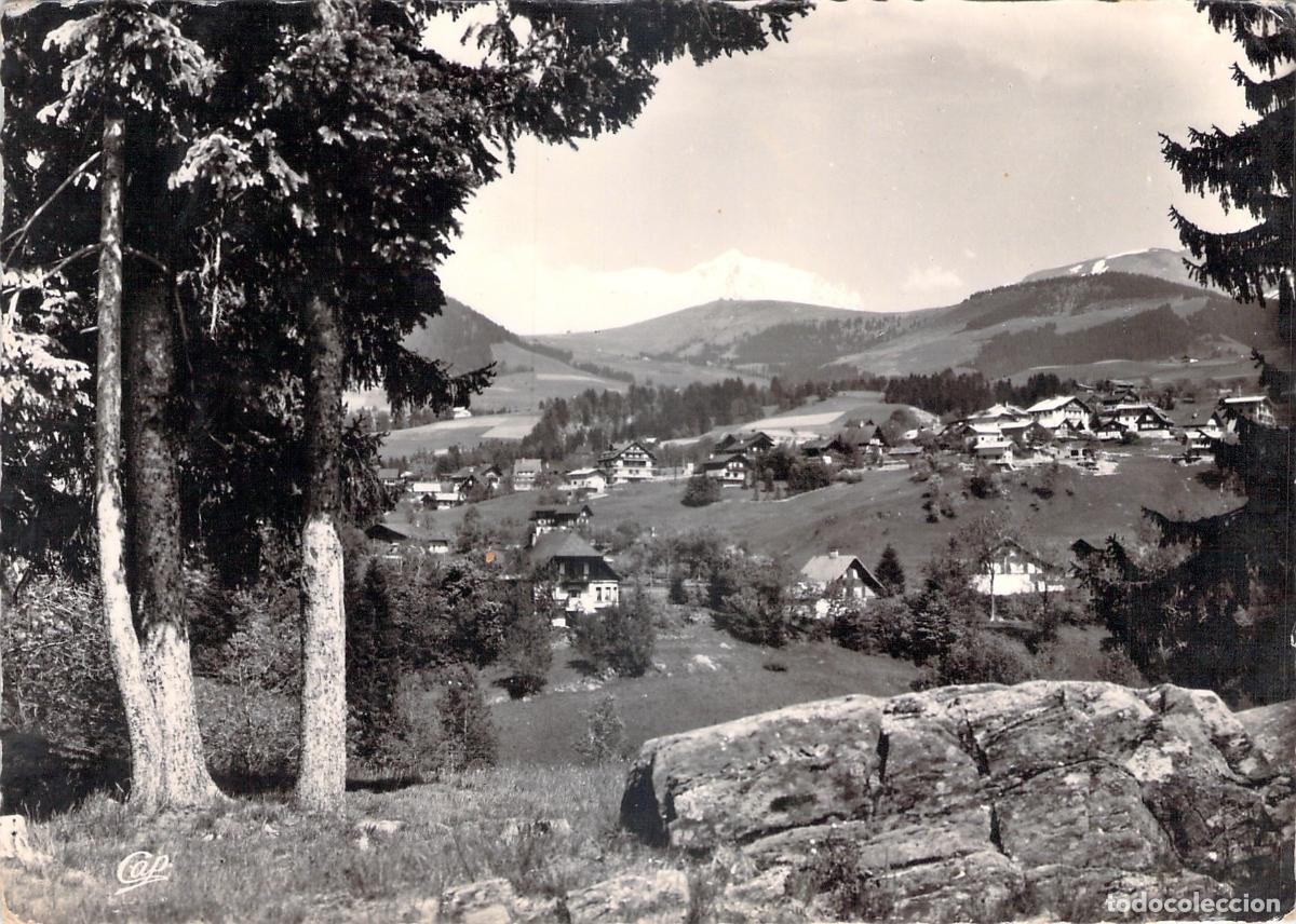 Postales: Postal de Meg&egrave;ve, Rochebrune y el Mont Blanc, Alta Saboya, Francia